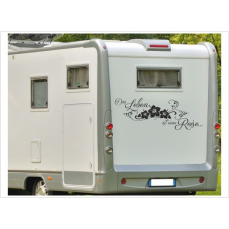 Wohnmobil Aufkleber Wohnwagen Caravan Camper Woma Das Leben ist eine  Reise - Der Dekor Aufkleber Shop