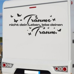 Aufkleber Wohnmobil Wohnwagen Reise Camping Auto Reisemobil Möwe Meer Kompass Globus Strand Palme Urlaub Spruch Familie Zuhause