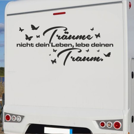 Aufkleber Wohnmobil Wohnwagen Reise Camping Auto Reisemobil Möwe Meer Kompass Globus Strand Palme Urlaub Spruch Familie Zuhause