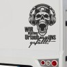 Aufkleber Wohnmobil Wohnwagen Reise Camping Auto Reisemobil Möwe Meer Kompass Globus Strand Palme Urlaub Spruch Familie Zuhause