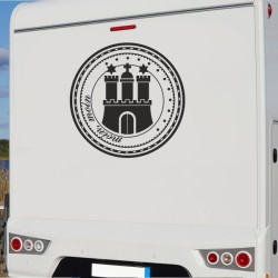 Aufkleber Wohnmobil Wohnwagen Reise Camping Auto Reisemobil Möwe Meer Kompass Globus Strand Palme Urlaub Spruch Familie Zuhause