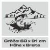 Aufkleber Auto Offroad 4x4 Safari Gelände Allrad Landschaft Hirsch Bär Off Road Safari Berge extreme Hirsch Jäger Angler Kompass