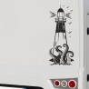 Aufkleber Wohnmobil Wohnwagen Reise Camping Auto Reisemobil Möwe Meer Kompass Globus Strand Palme Urlaub Spruch Familie Zuhause