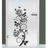 Aufkleber Glas Dekor Fenster Dusche Duschkabine Glas Tür Glastür Schaufenster Beschriftung Spa Wellness Meer Delphin Rose Wasser