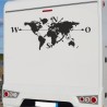 Aufkleber Wohnmobil Wohnwagen Reise Camping Auto Reisemobil Möwe Meer Kompass Globus Strand Palme Urlaub Spruch Familie Zuhause