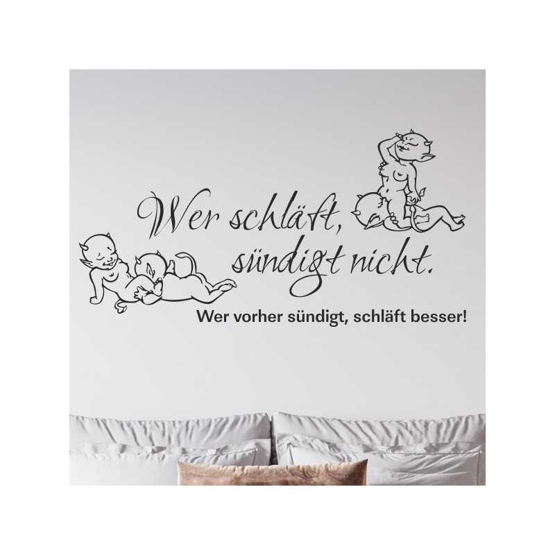 Wandaufkleber Wandtattoo Träume Dreams Traumfänger Feder Teufel Teufelchen Liebe Sex Leidenschaft Schriftzüge Feder Engel