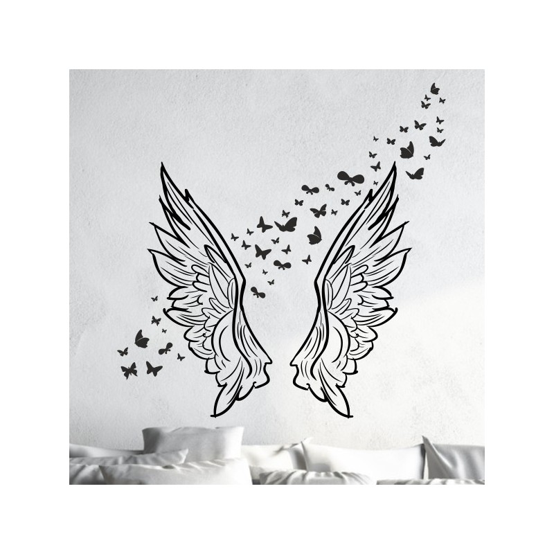 Wandaufkleber Wandtattoo Träume Dreams Traumfänger Feder Teufel Teufelchen Liebe Sex Leidenschaft Schriftzüge Feder Engel
