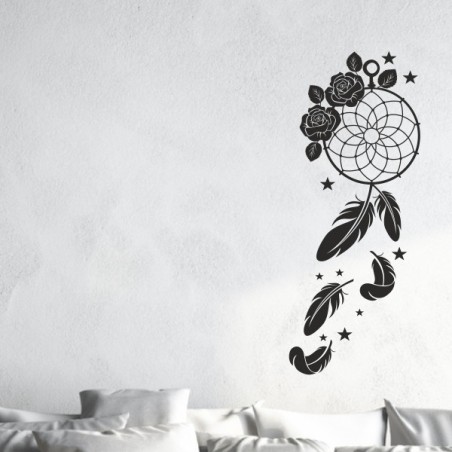 Wandaufkleber Wandtattoo Träume Dreams Traumfänger Feder Teufel Teufelchen Liebe Sex Leidenschaft Schriftzüge Feder Engel