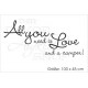 Wohnmobil Aufkleber "All you need is LOVE" Wohnwagen Caravan Camper WOMA