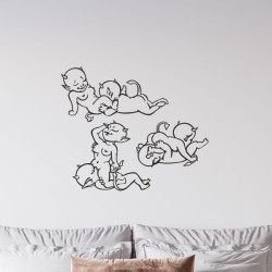 Wandaufkleber Wandtattoo Träume Dreams Traumfänger Feder Teufel Teufelchen Liebe Sex Leidenschaft Schriftzüge Feder Engel