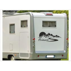 Wohnmobil Aufkleber Heimweh Berge Alpen Landschaft Sonne Wohnwagen Caravan Camper WOMA