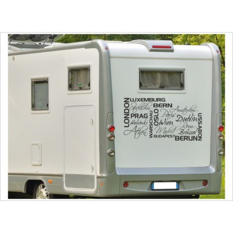 Wohnmobil Aufkleber Hauptstädte Europa London Paris Italien Wohnwagen Caravan Camper WOMA