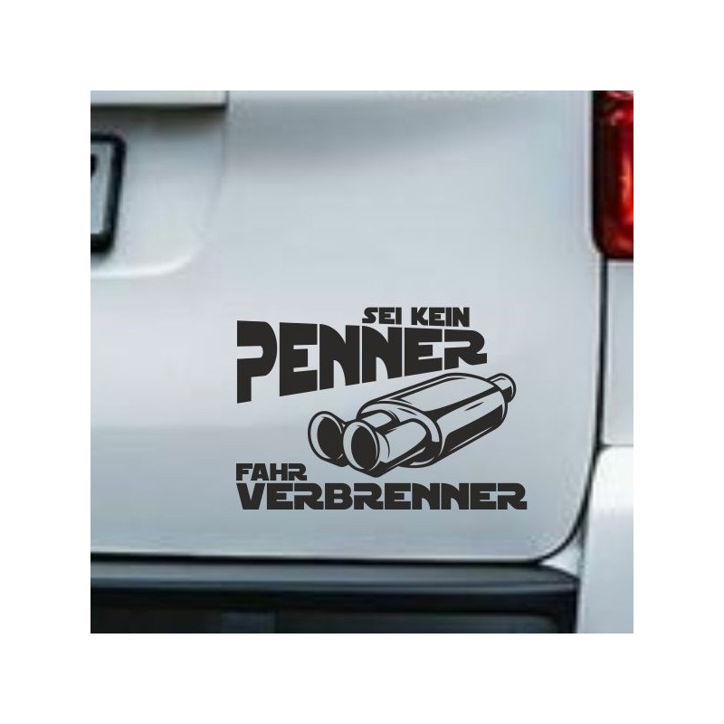 Aufkleber Auto Car Style Tattoo Fun Spruch Verbrenner Penner Kolben Diesel Benzin - kein Strom Elektro - E Aufkleber Auto Car Style Tattoo Fun Spruch Verbrenner Penner Kolben Diesel Benzin - kein Strom Elektro - E