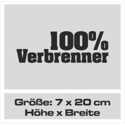 Aufkleber Auto Car Style Tattoo Fun Spruch Verbrenner Penner Kolben Diesel Benzin - kein Strom Elektro - E