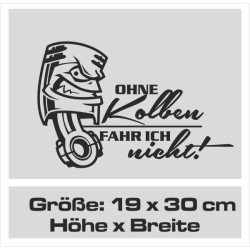 Aufkleber Auto Car Style Tattoo Fun Spruch Verbrenner Penner Kolben Diesel Benzin - kein Strom Elektro - E