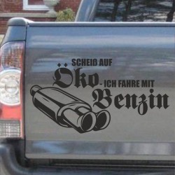 Aufkleber Auto Car Style Tattoo Fun Spruch Verbrenner Penner Kolben Diesel Benzin - kein Strom Elektro - E