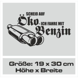Aufkleber Auto Car Style Tattoo Fun Spruch Verbrenner Penner Kolben Diesel Benzin - kein Strom Elektro - E