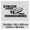 Aufkleber Auto Car Style Tattoo Fun Spruch Verbrenner Penner Kolben Diesel Benzin - kein Strom Elektro - E