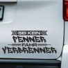 Aufkleber Auto Car Style Tattoo Fun Spruch Verbrenner Penner Kolben Diesel Benzin - kein Strom Elektro - E