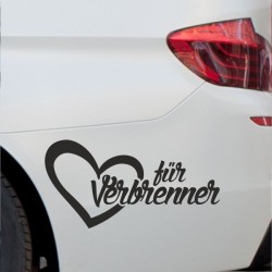 Aufkleber Auto Car Style Tattoo Fun Spruch Verbrenner Penner Kolben Diesel Benzin - kein Strom Elektro - E