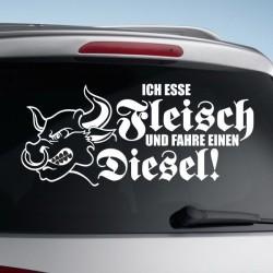 Aufkleber Auto Car Style Tattoo Fun Spruch Verbrenner Penner Kolben Diesel Benzin - kein Strom Elektro - E
