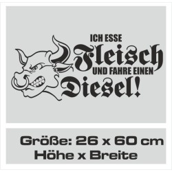 Aufkleber Auto Car Style Tattoo Fun Spruch Verbrenner Penner Kolben Diesel Benzin - kein Strom Elektro - E