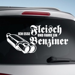 Aufkleber Auto Car Style Tattoo Fun Spruch Verbrenner Penner Kolben Diesel Benzin - kein Strom Elektro - E