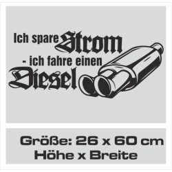 Aufkleber Auto Car Style Tattoo Fun Spruch Verbrenner Penner Kolben Diesel Benzin - kein Strom Elektro - E