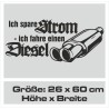 Aufkleber Auto Car Style Tattoo Fun Spruch Verbrenner Penner Kolben Diesel Benzin - kein Strom Elektro - E