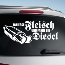 Aufkleber Auto Car Style Tattoo Fun Spruch Verbrenner Penner Kolben Diesel Benzin - kein Strom Elektro - E