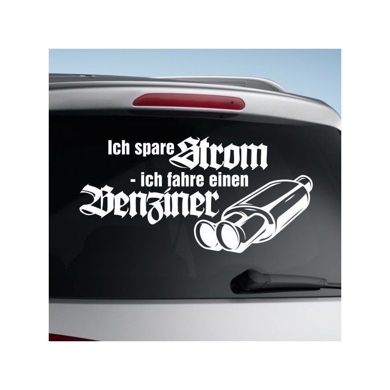 Aufkleber Auto Car Style Tattoo Fun Spruch Verbrenner Penner Kolben Diesel Benzin - kein Strom Elektro - E Aufkleber Auto Car Style Tattoo Fun Spruch Verbrenner Penner Kolben Diesel Benzin - kein Strom Elektro - E