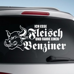 Aufkleber Auto Car Style Tattoo Fun Spruch Verbrenner Penner Kolben Diesel Benzin - kein Strom Elektro - E