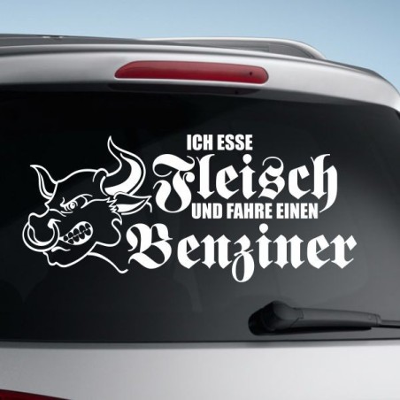 Aufkleber Auto Car Style Tattoo Fun Spruch Verbrenner Penner Kolben Diesel Benzin - kein Strom Elektro - E