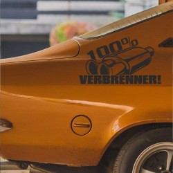 Aufkleber Auto Car Style Tattoo Fun Spruch Verbrenner Penner Kolben Diesel Benzin - kein Strom Elektro - E