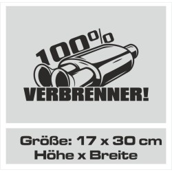 Aufkleber Auto Car Style Tattoo Fun Spruch Verbrenner Penner Kolben Diesel Benzin - kein Strom Elektro - E