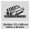 Aufkleber Auto Car Style Tattoo Fun Spruch Verbrenner Penner Kolben Diesel Benzin - kein Strom Elektro - E
