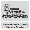 Aufkleber Auto Car Style Tattoo Fun Spruch Verbrenner Penner Kolben Diesel Benzin - kein Strom Elektro - E
