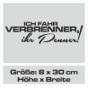 Aufkleber Auto Car Style Tattoo Fun Spruch Verbrenner Penner Kolben Diesel Benzin - kein Strom Elektro - E