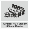 Aufkleber Auto Car Style Tattoo Fun Spruch Verbrenner Penner Kolben Diesel Benzin - kein Strom Elektro - E