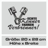 Aufkleber Auto Car Style Tattoo Fun Spruch Verbrenner Penner Kolben Diesel Benzin - kein Strom Elektro - E