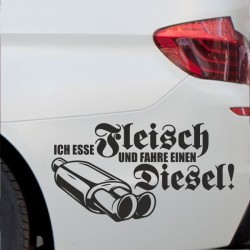 Aufkleber Auto Car Style Tattoo Fun Spruch Verbrenner Penner Kolben Diesel Benzin - kein Strom Elektro - E