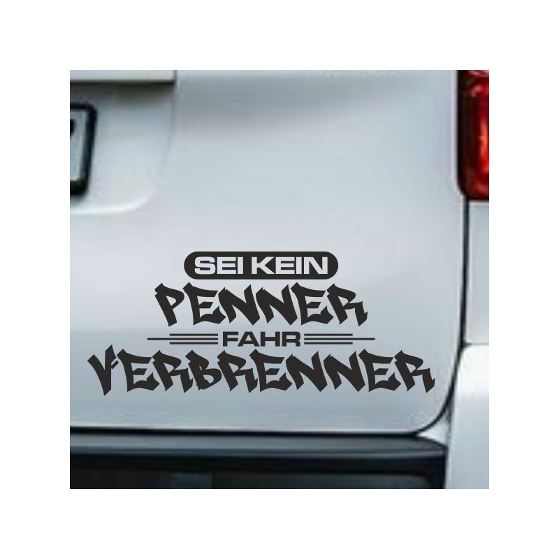 Aufkleber Auto Car Style Tattoo Fun Spruch Verbrenner Penner Kolben Diesel Benzin - kein Strom Elektro - E Aufkleber Auto Car Style Tattoo Fun Spruch Verbrenner Penner Kolben Diesel Benzin - kein Strom Elektro - E
