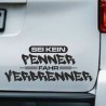 Aufkleber Auto Car Style Tattoo Fun Spruch Verbrenner Penner Kolben Diesel Benzin - kein Strom Elektro - E