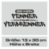 Aufkleber Auto Car Style Tattoo Fun Spruch Verbrenner Penner Kolben Diesel Benzin - kein Strom Elektro - E
