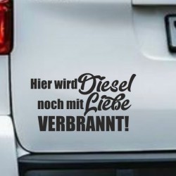 Aufkleber Auto Car Style Tattoo Fun Spruch Verbrenner Penner Kolben Diesel Benzin - kein Strom Elektro - E