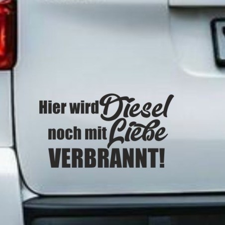 Aufkleber Auto Car Style Tattoo Fun Spruch Verbrenner Penner Kolben Diesel Benzin - kein Strom Elektro - E