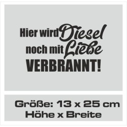 Aufkleber Auto Car Style Tattoo Fun Spruch Verbrenner Penner Kolben Diesel Benzin - kein Strom Elektro - E