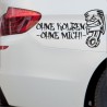 Aufkleber Auto Car Style Tattoo Fun Spruch Verbrenner Penner Kolben Diesel Benzin - kein Strom Elektro - E