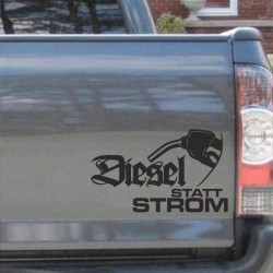 Aufkleber Auto Car Style Tattoo Fun Spruch Verbrenner Penner Kolben Diesel Benzin - kein Strom Elektro - E