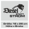 Aufkleber Auto Car Style Tattoo Fun Spruch Verbrenner Penner Kolben Diesel Benzin - kein Strom Elektro - E